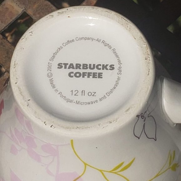 2007 Beautiful Floral Star Bucks Coffee Mug-PM2 - Picture 3 of 3